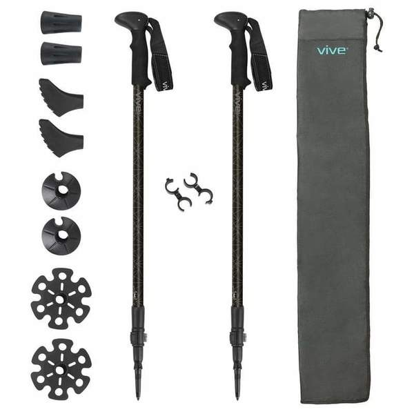 Vive Health Trekking Poles - Black, PR MOB1034GRP